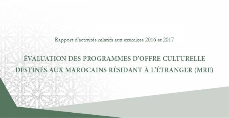 Report : The Moroccan Court of auditors on the national cultural policy of the Moroccans living abroad