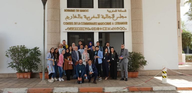 زيارة وفد من الطلبة المغاربة من إسبانيا إلى مجلس الجالية المغربية بالخارج