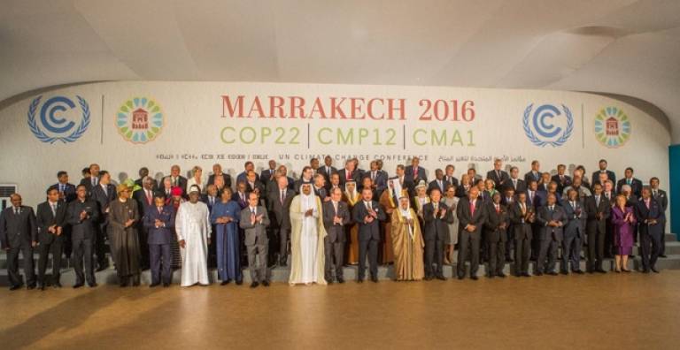Marrakech : Arrival of HM the King on the location of the COP22