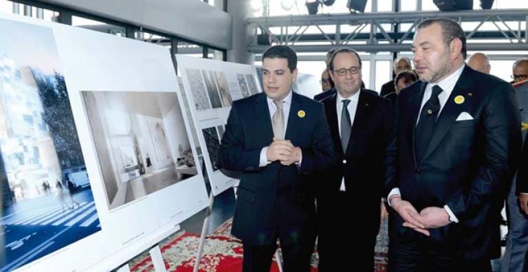 باريس- تقديم مشروع بناء المركز الثقافي المغربي لصاحب الجلالة